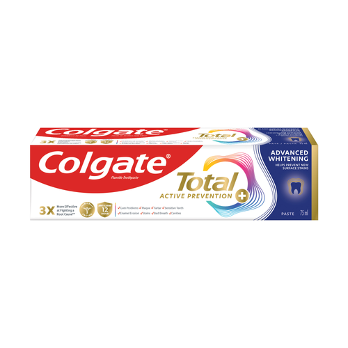 Colgate Total Active Prevention Advanced Whitening toothpaste, 75ml box