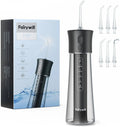 Fairywill F30 cordless water flosser in black with box and six jet tips