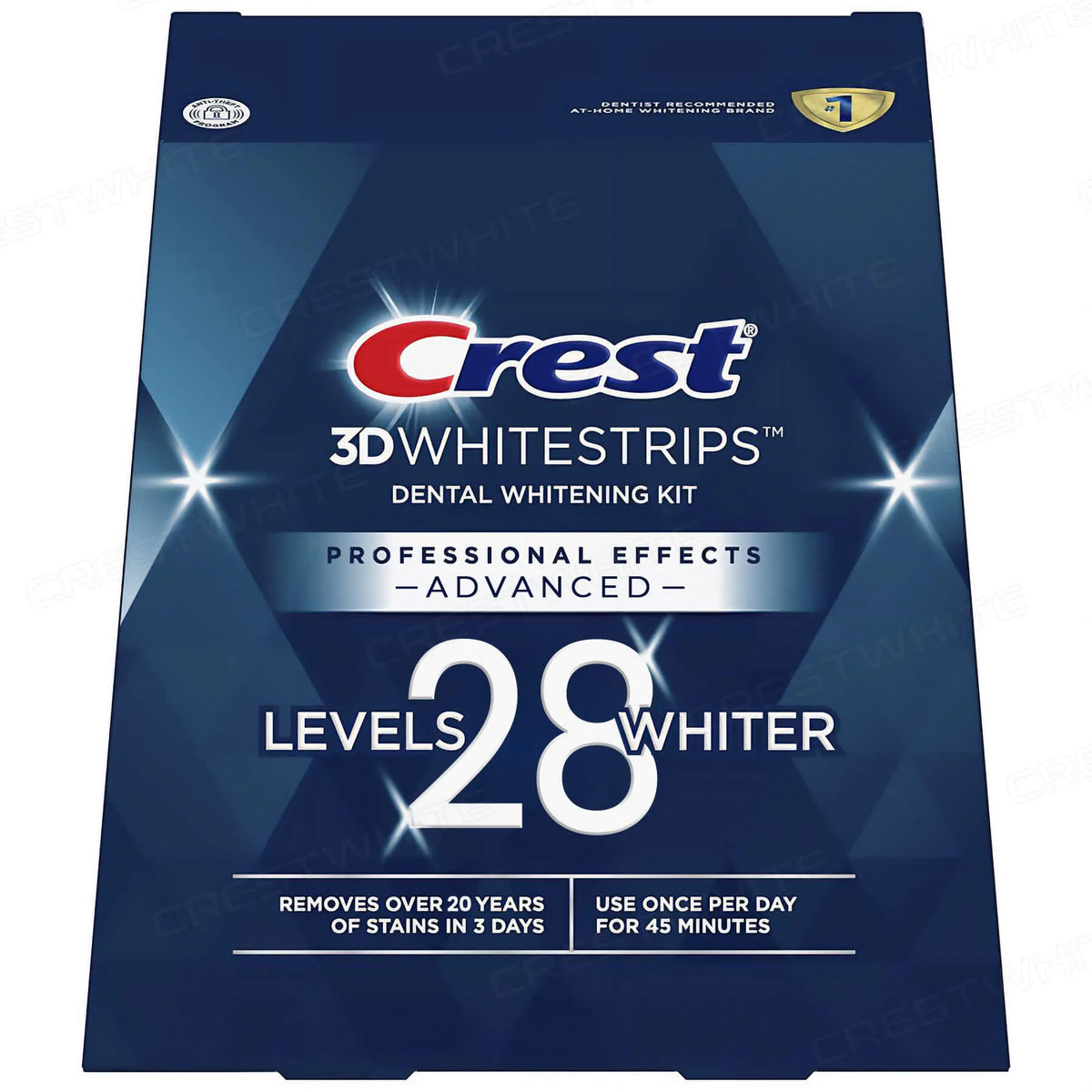 Crest 3D Whitestrips Professional Effects Advanced dental whitening kit box