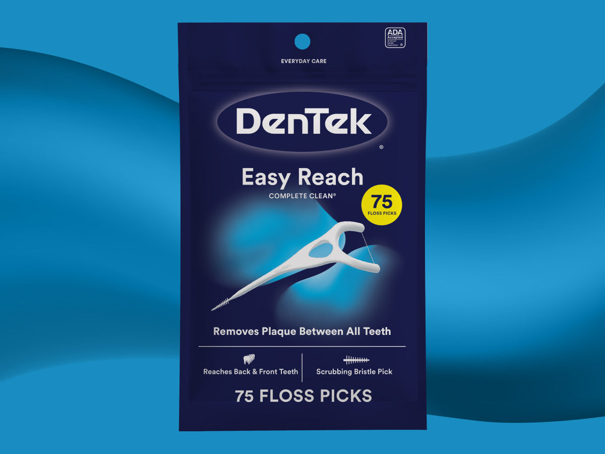 DenTek Easy Reach Complete Clean floss picks, 75 count pack